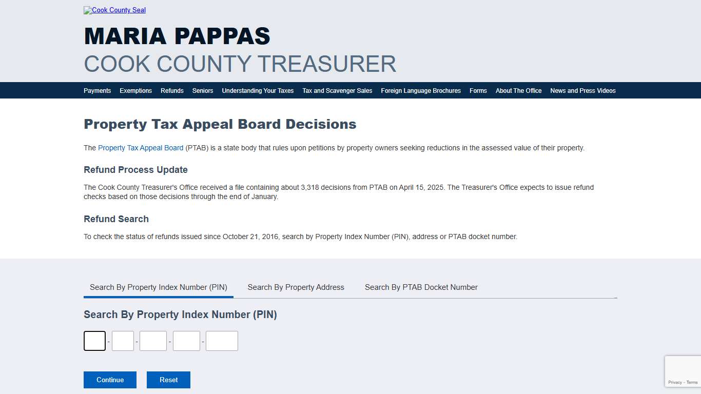 Cook County Treasurer's Office - Chicago, Illinois