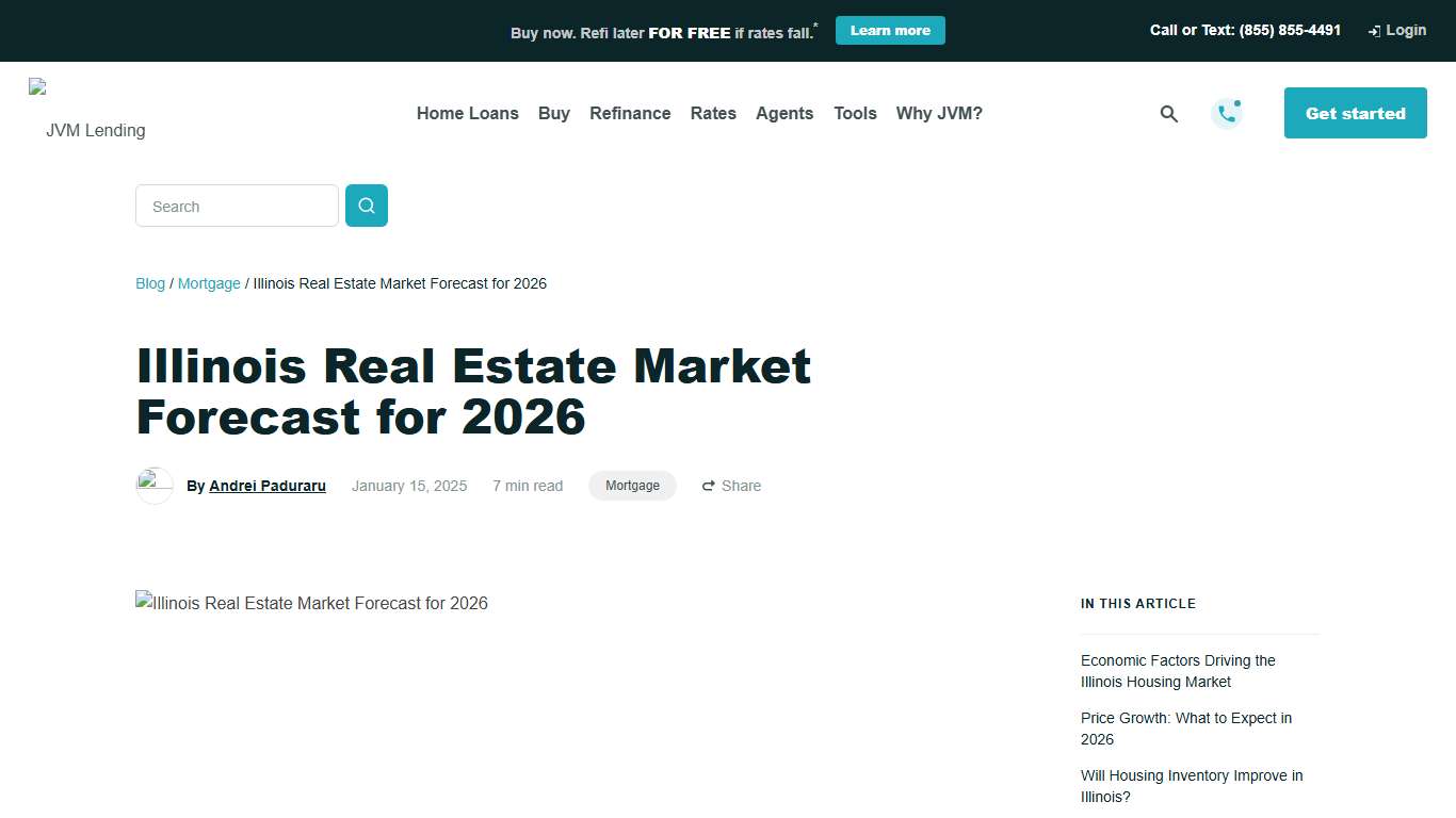 Illinois Real Estate Market Forecast for 2026 - JVM Lending